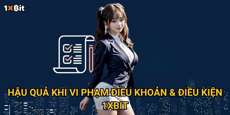 Điều khoản & điều kiện 1xbit – Người chơi cần lưu ý những gì trước khi tham gia? 2 Hậu quả khi vi phạm điều khoản & điều kiện 1xbit