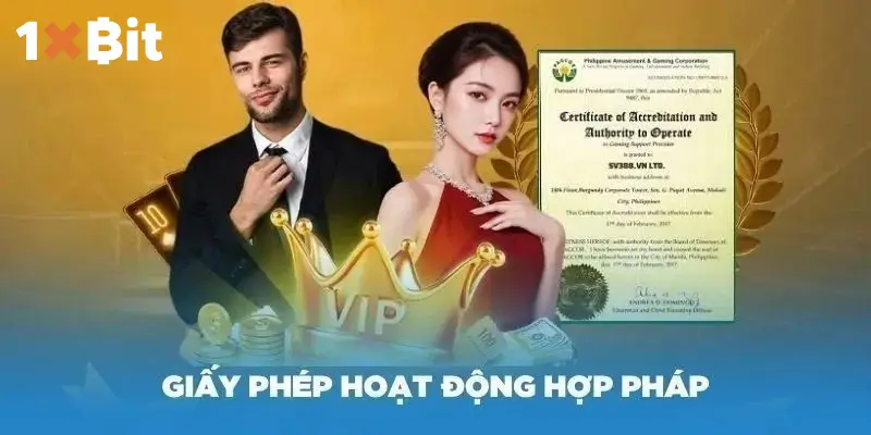 Giấy phép hoạt động hợp pháp của 1xBit